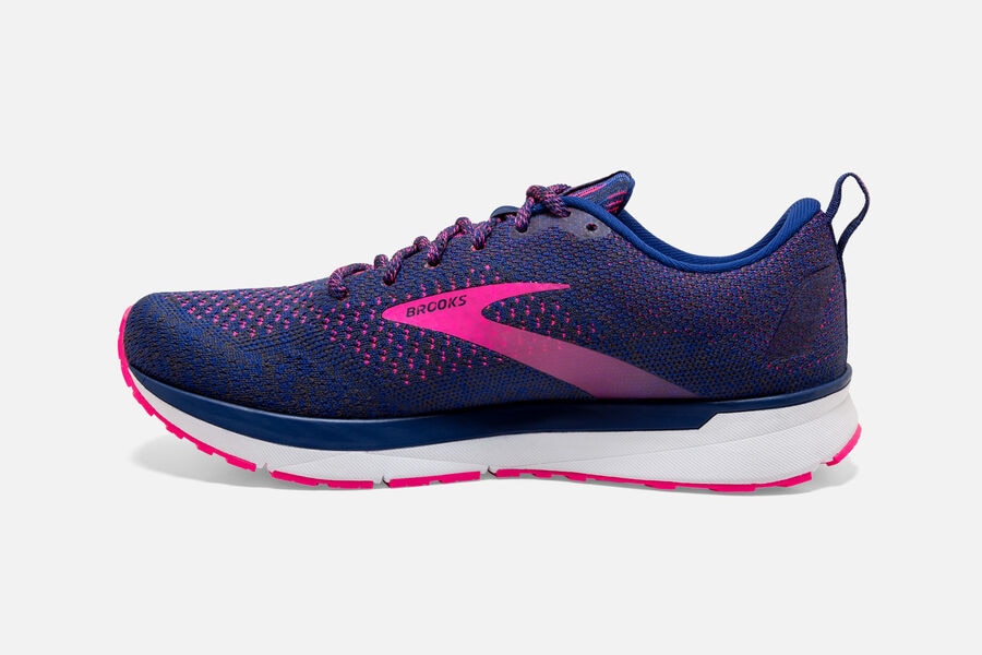 Brooks Israel Revel 4 Road Running Shoes Womens - Blue/Pink - OKI-173690